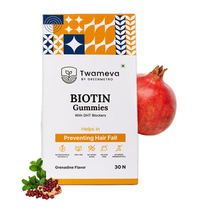 Twameva Biotin with Zinc & Multivitamins – Hair Growth & Skin Health Supplement – 30 Gummies