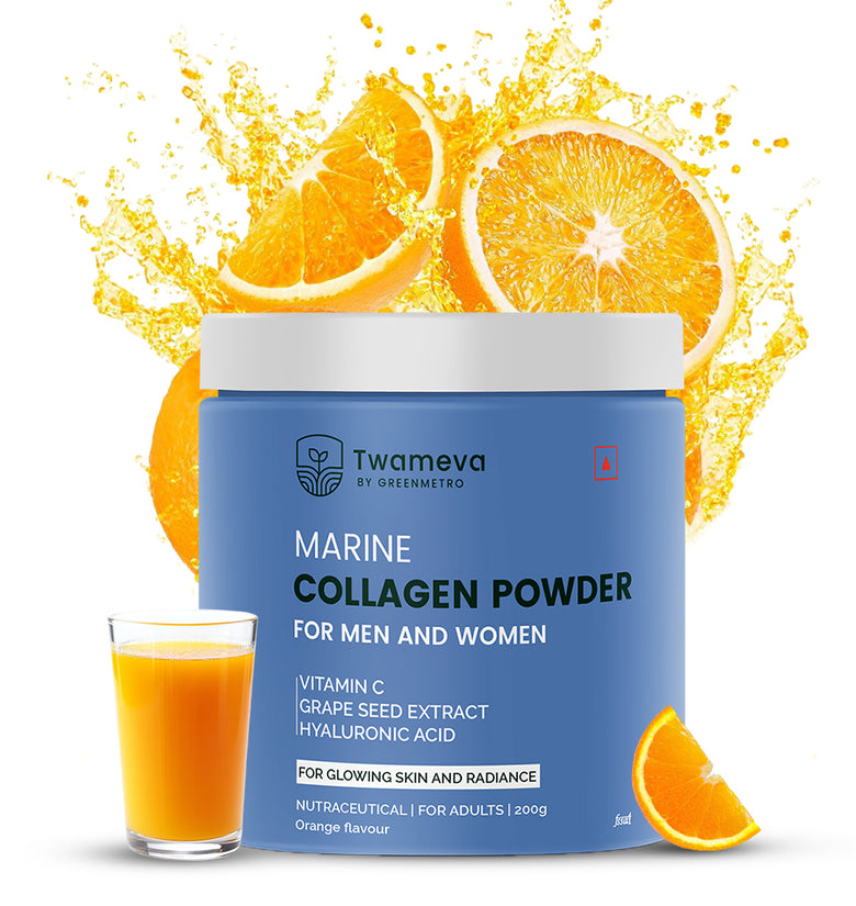 Twameva Marine Collagen Powder Hydrolyzed Marine Collagen for Skin Hair Nails Anti Aging Beauty Supplement